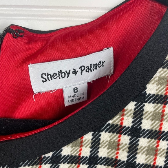 Shelby&Palmer Tan Plaid Short Sleeve Dress with Buttons Size 6 Women’s EUC - Picture 11 of 12